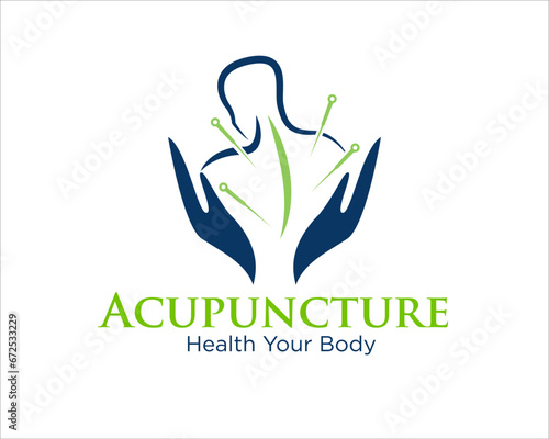 hand care body acupuncture logo designs for medical traditional logo