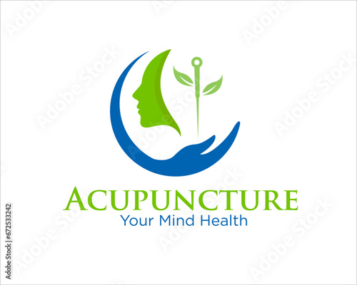 hand care acupuncture logo designs for herbal and traditional medicine logo