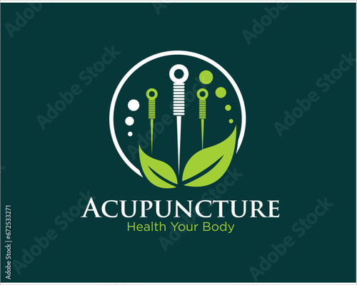 needle leaf acupuncture herbal and traditional medicine logo