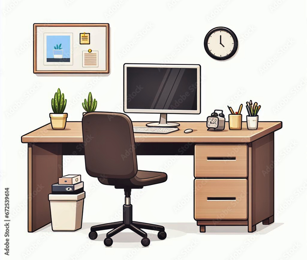 Office Desk Drawer Monitor Stand Working Computer Notebook Office Desk Drawer Monitor Stand Working Computer Notebook