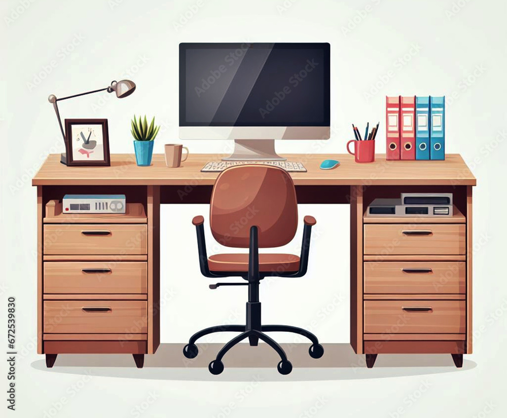 Office Desk Drawer Monitor Stand Working Computer Notebook Office Desk Drawer Monitor Stand Working Computer Notebook