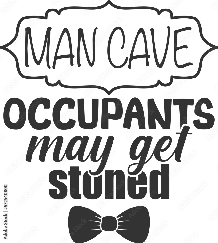 Man Cave Occupants May Get Stoned - Man Cave Illustration