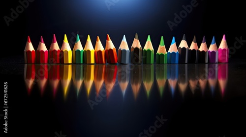 Rainbow Colors Colorful Pencils and Crayons