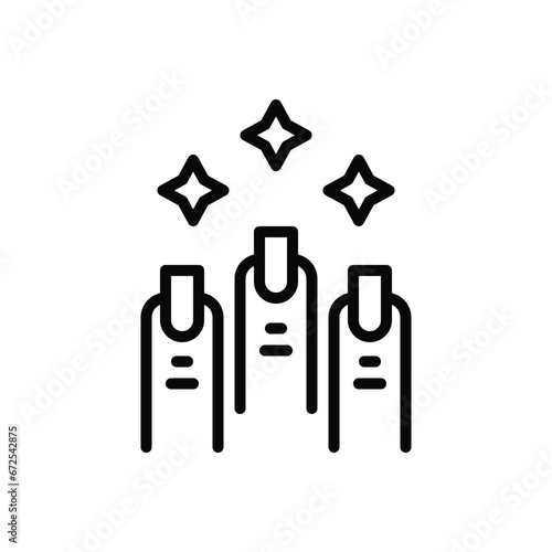 Black line icon for nail 
