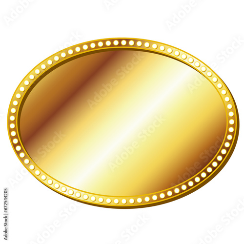 Gold decorative frame with flashy design