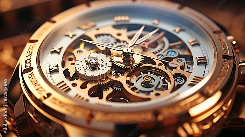 elegant timepiece. Step-by-step animation and a close-up of the intricate working mechanism.
