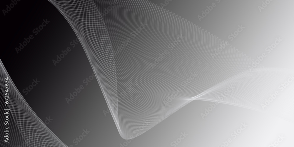 Gray and white abstract background with flowing particles. Gray and white abstract background with flowing particles.