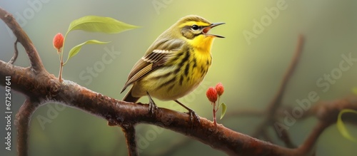Song Bird of the Palm Warbler