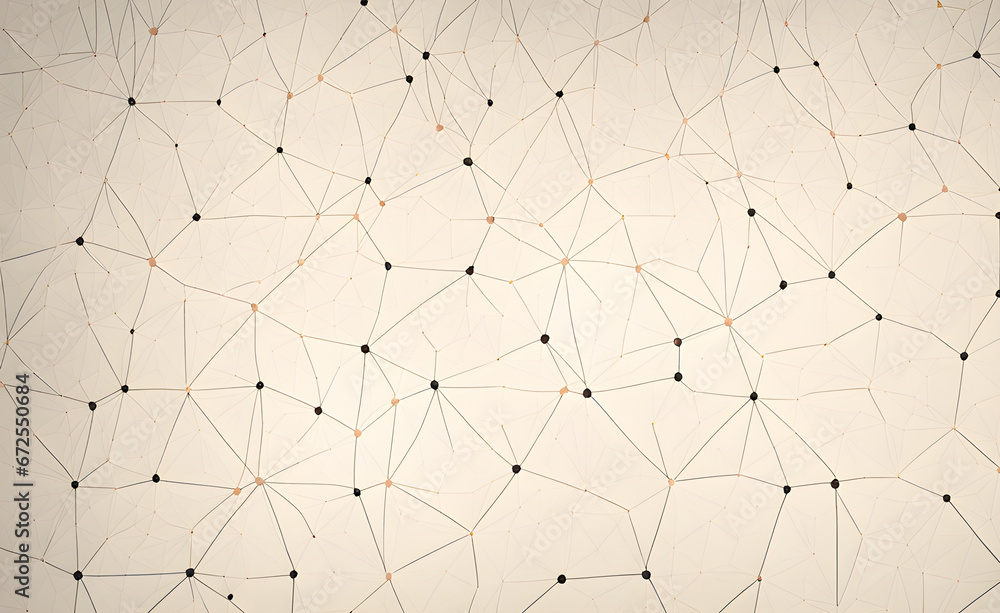 texture of a web. Abstract background with line and node connection neural pattern with low poly design