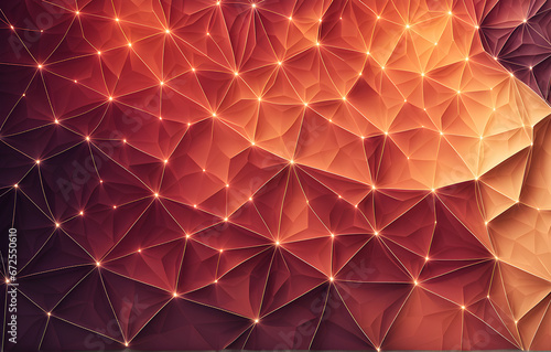 abstract background with triangles. Abstract background with line and node connection neural pattern design