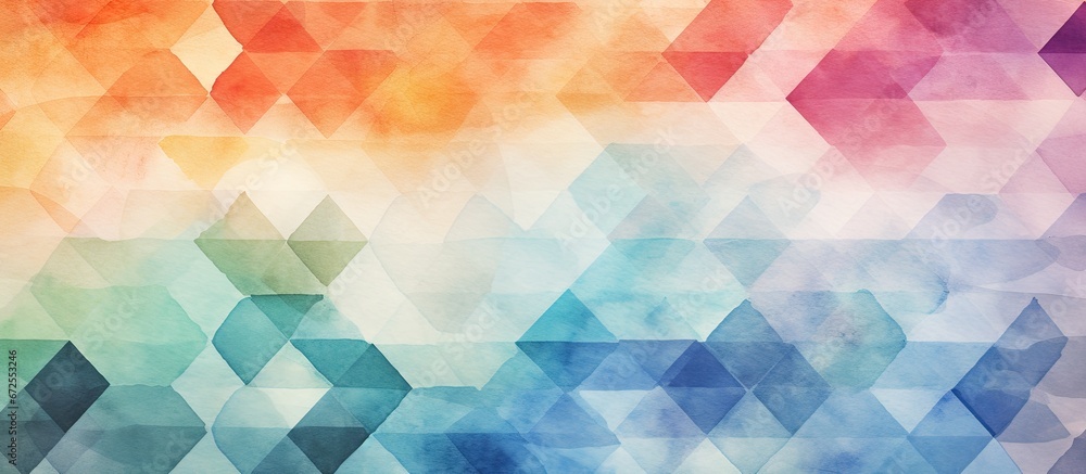 Watercolor like effects on a geometrically textured pattern Watercolor like effects on a geometrically textured pattern