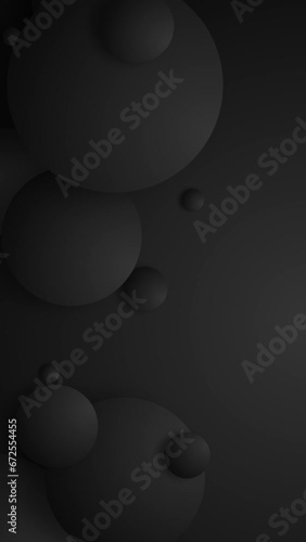 Animation of an abstract black background with spheres.