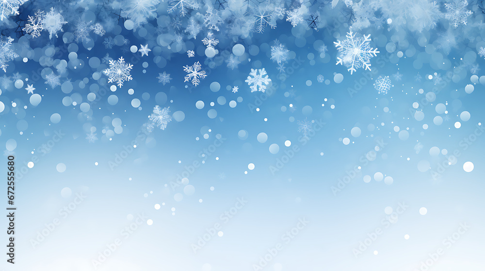 winter snowflake with light blue background