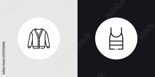 Obraz na płótnie outline icons set from clothes concept