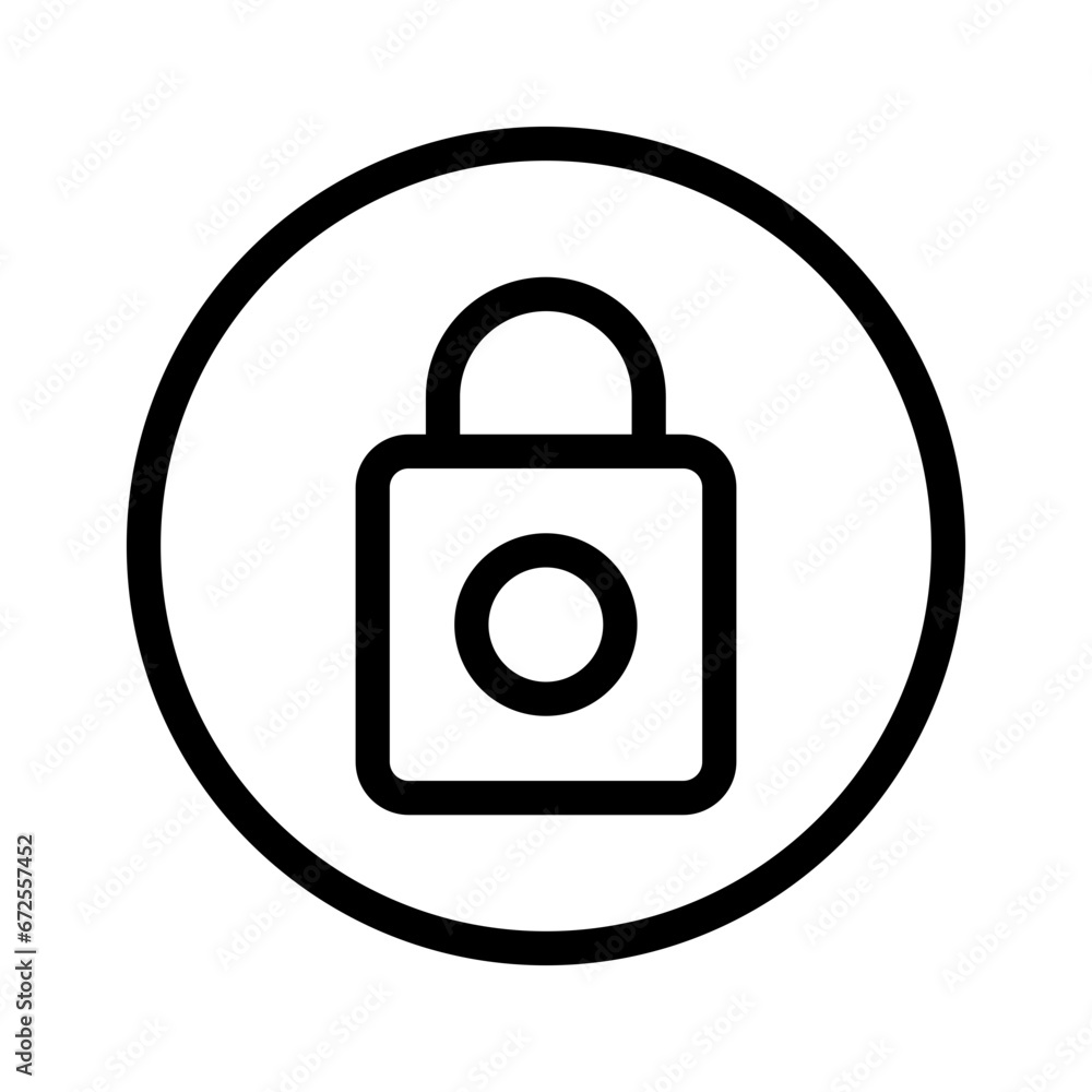 Keyhole Circle Line Icon Keyhole Circle Line Icon
