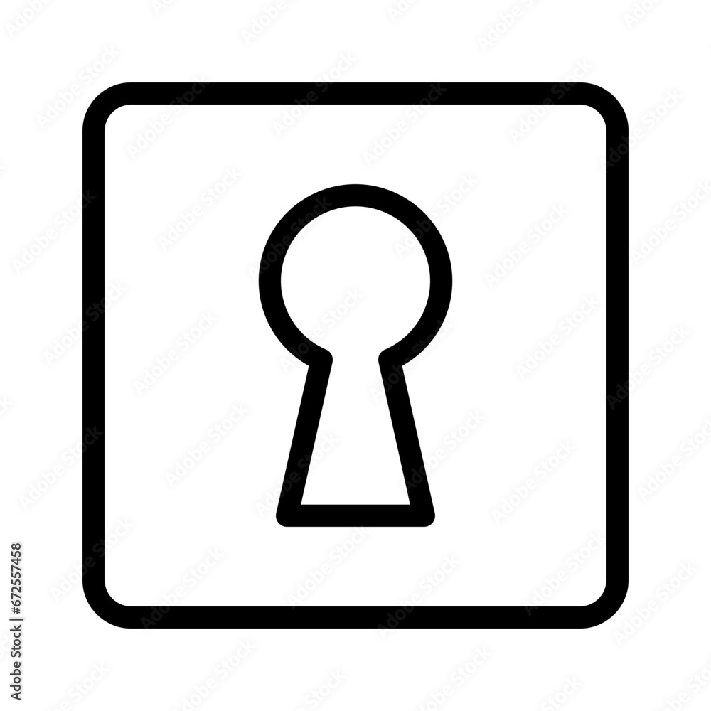 Keyhole Square Line Icon Keyhole Square Line Icon