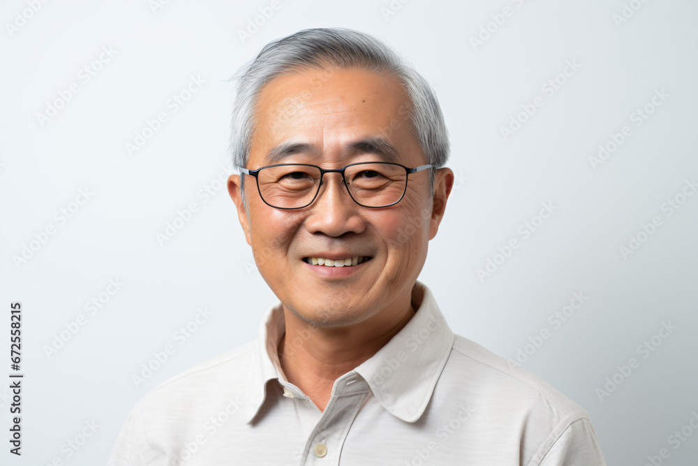 a man with glasses and a white shirt