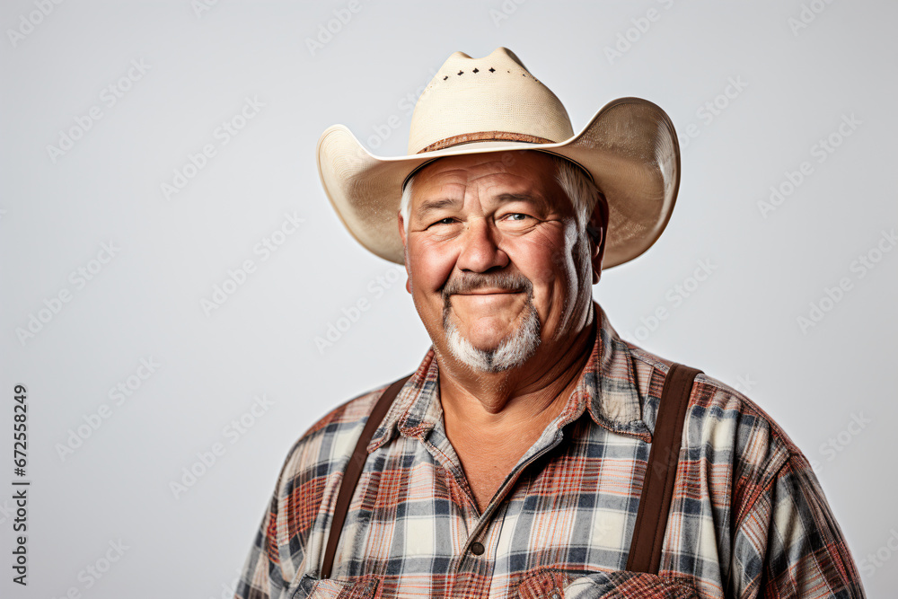a man wearing a cowboy hat and suspenders a man wearing a cowboy hat and suspenders