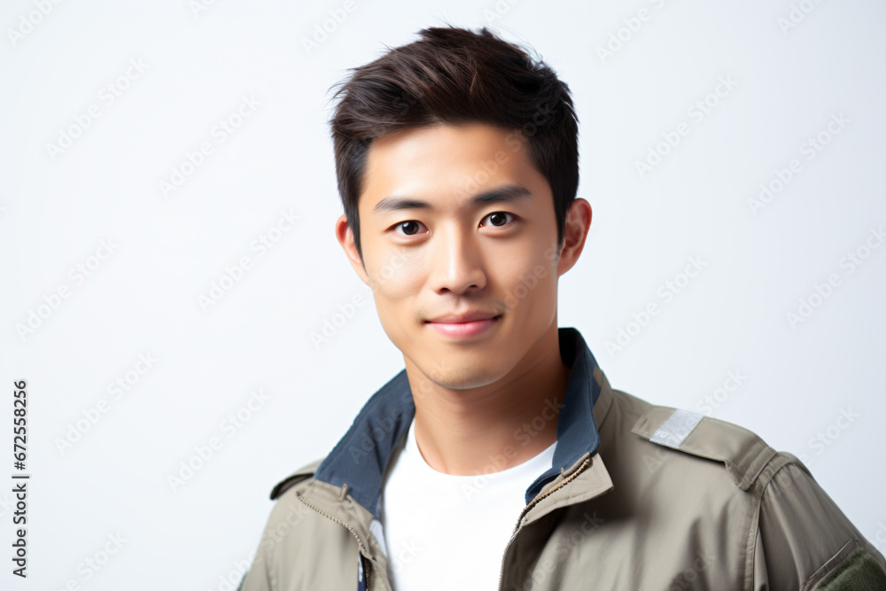 a man in a jacket posing for a picture