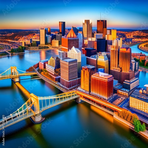 Bird's Eye View of Pittsburgh, Pa