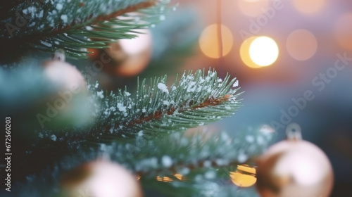 Close up Christmas tree background