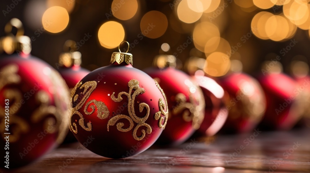 Red and gold Christmas ornaments Red and gold Christmas ornaments