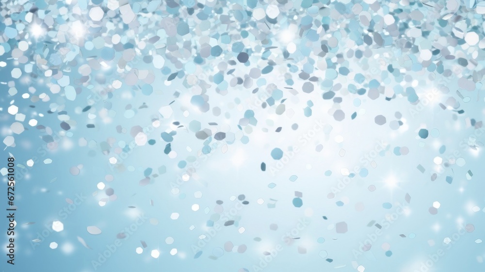 Soft blue confetti