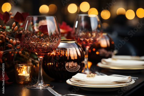 christmas, wedding , festive table setting