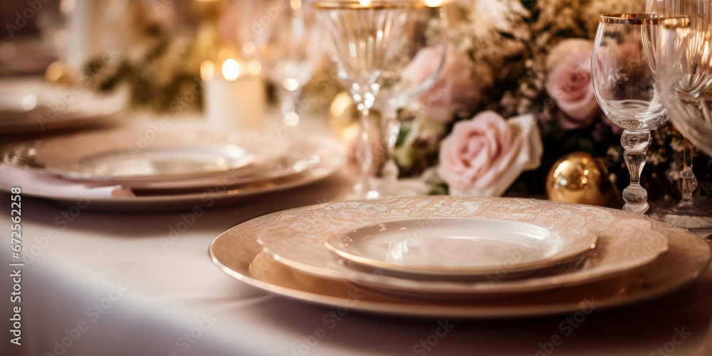 Fototapeta premium christmas table setting
