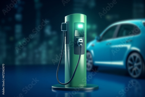 electric vehicle charging station ev car charger technology photo