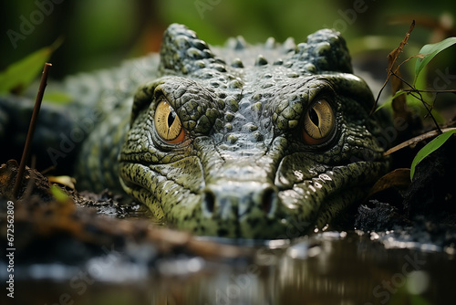 close up of a crocodile © asankalakmal