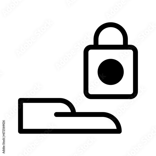 Hand Give Lock Dualtone Icon