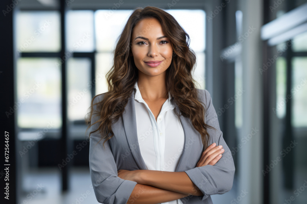 Smiling business woman looking at the camera. Smiling business woman looking at the camera.