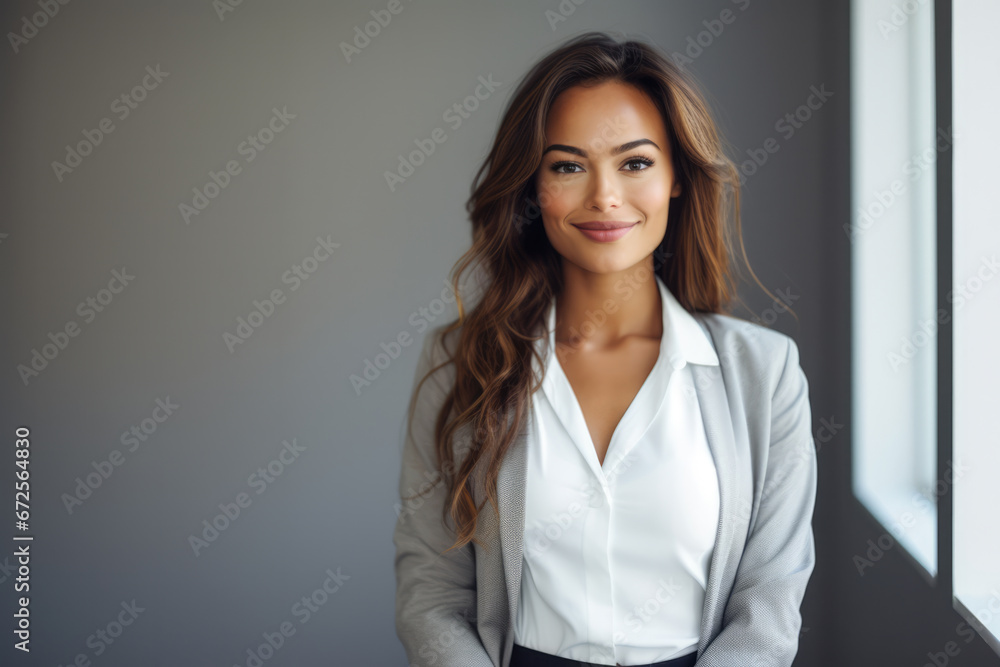 Smiling business woman looking at the camera. Smiling business woman looking at the camera.