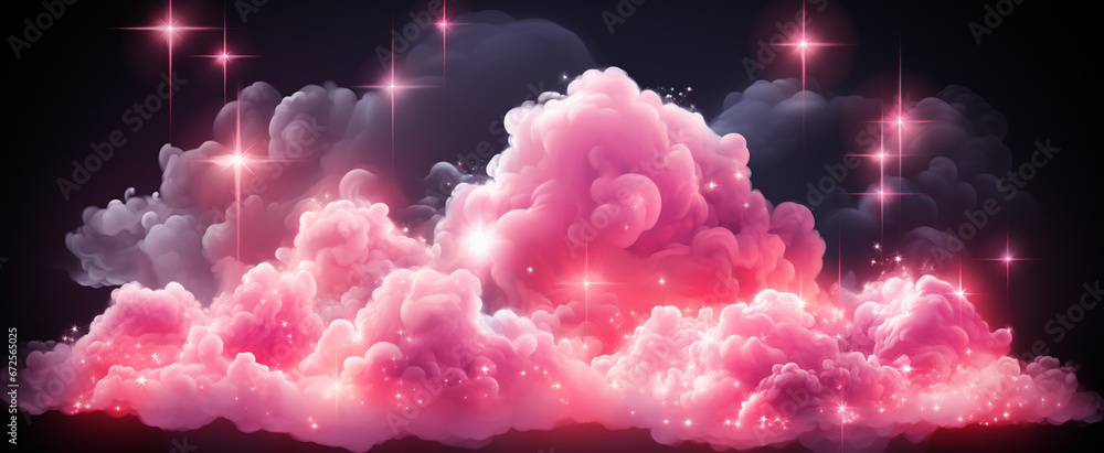 Abstract blue pink abstract cloud illuminated with neon light background Abstract blue pink abstract cloud illuminated with neon light background