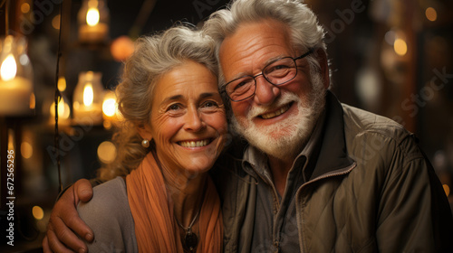 Portrait Of Happy Loving Old Couple Taking A Selfie, Background Image, Hd