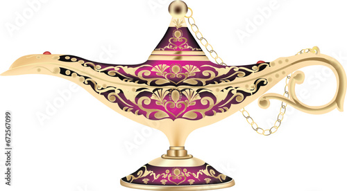 magic lamp vector design on white background photo