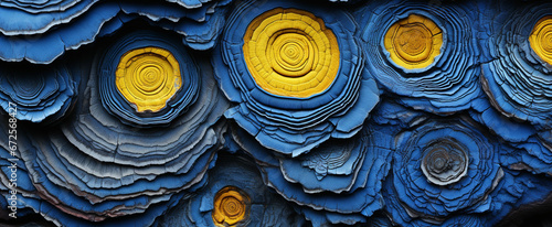 yellow, blue Vivid graphite texture geode background
