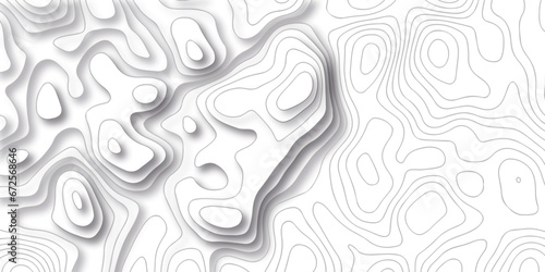 Abstract white pattern topography vector background. Abstract topographic contours map background, Black and white background. White wave paper curved reliefs abstract background.