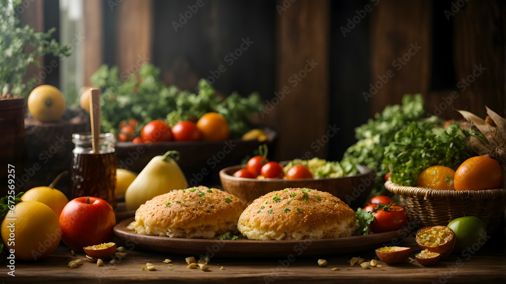 Food Background wallpaper with healthy fresh food meal photograph food table