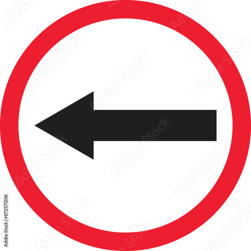 Go to the left traffic sign . Go left side only sign vector Free Download Go to the left traffic sign . Go left side only sign vector - GFXLoad