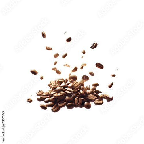 coffee beans on white background