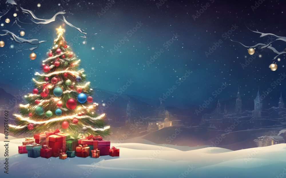 christmas tree with gifts background christmas tree with gifts background