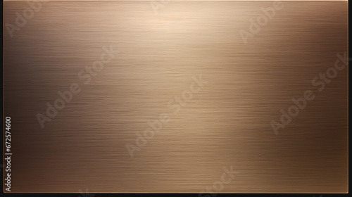 Obraz na płótnie brown metal brushed bronze wide textured plate or plaque .generative ai w salonie