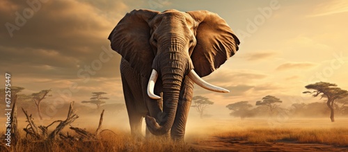 Magnificent male elephant