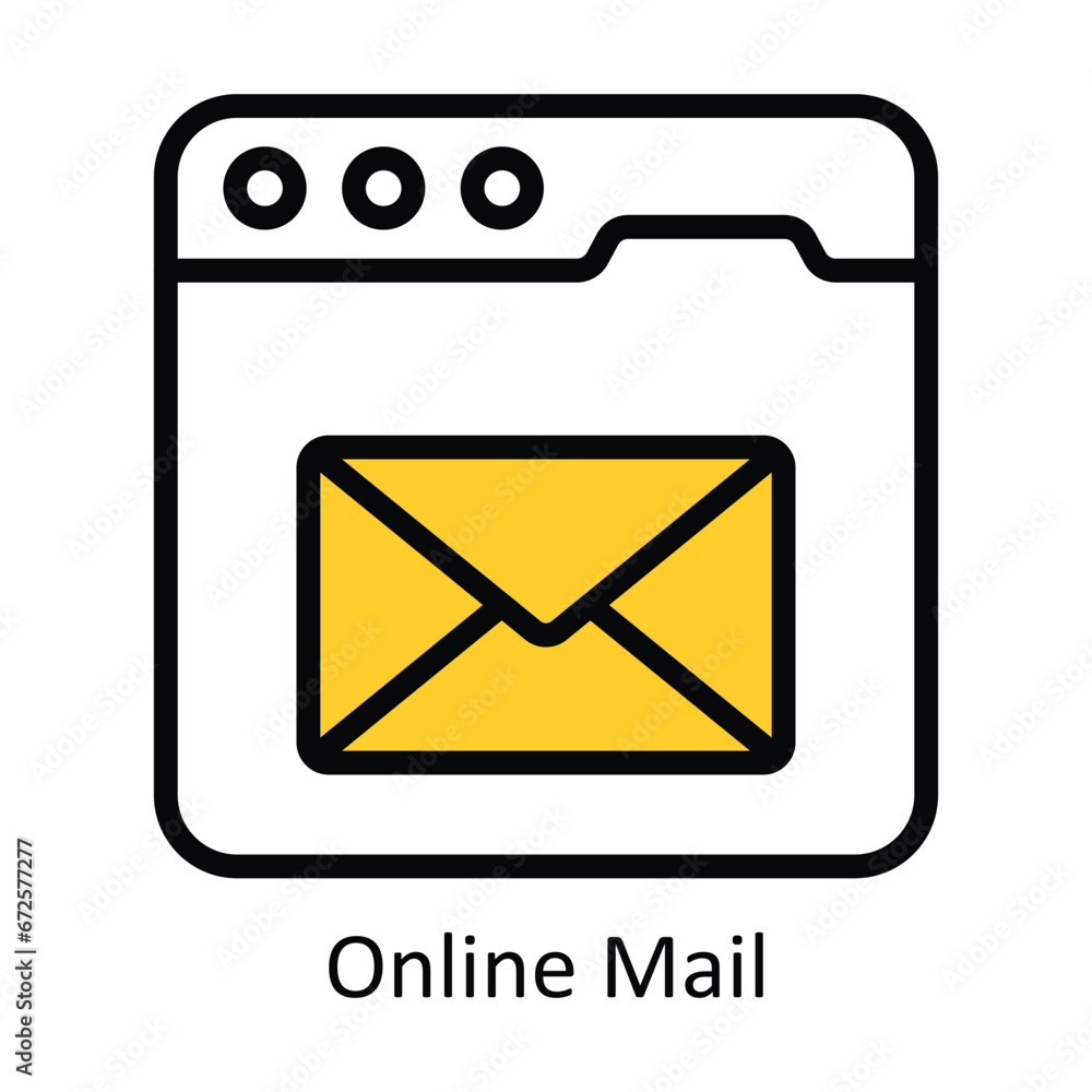 Online Mail vector Filled outline Design illustration. Symbol on White background EPS 10 File Online Mail vector Filled outline Design illustration. Symbol on White background EPS 10 File