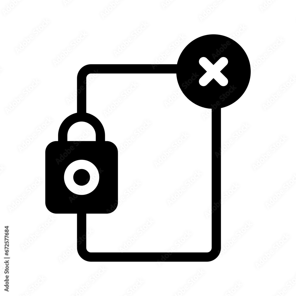 Door Lock Denied Dualtone icon Door Lock Denied Dualtone icon