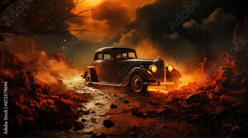 The First Image Blended With Car , Background Image, Hd