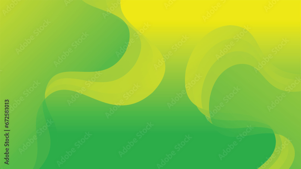 Abstract liquid wave background with green color background