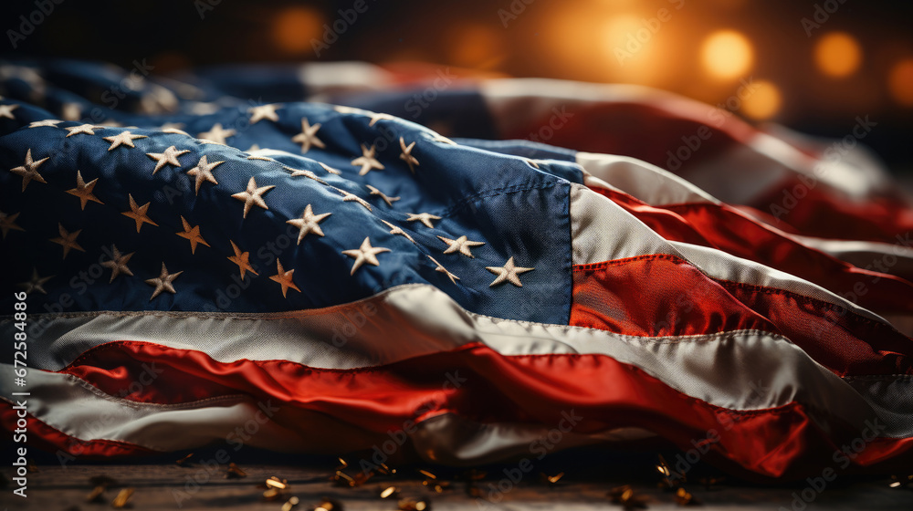 Usa Flag Celebratory Fireworks On Background , Background Image, Hd